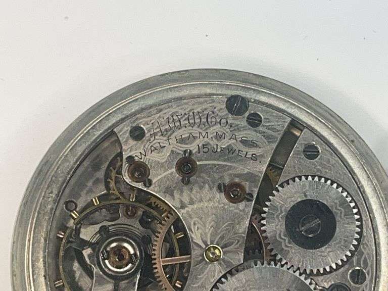 A.W.W. Co. Waltham 15 Jewel Pocket Watch