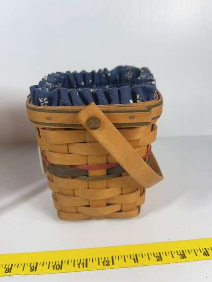 2 Round Longaberger Fruit Baskets, 1 Square Bee Basket