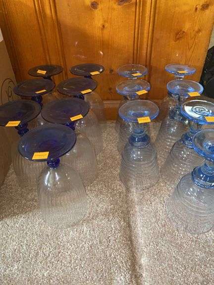 (14) Blue Water Goblets
