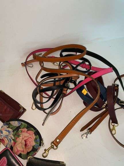 Woven Purse with Faux Leather Purse Straps and Wallets