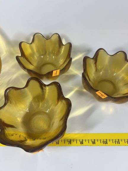 Vintage Blenko Lotus Bowl Set