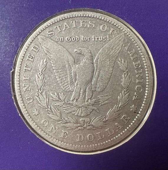 Lot of Two (2) Morgan Silver Dollars with Commemorative Cards & Stamps