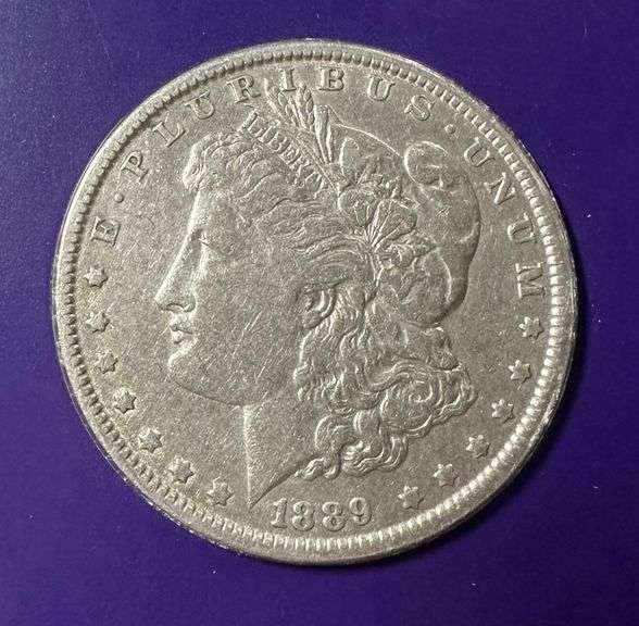 Lot of Two (2) Morgan Silver Dollars with Commemorative Cards & Stamps