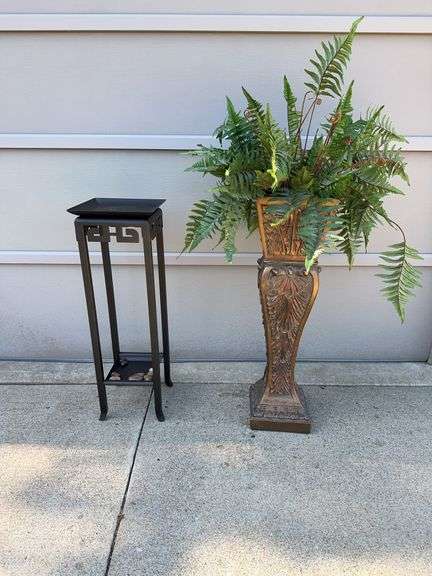 Planter (37” H) and a Plant Stand