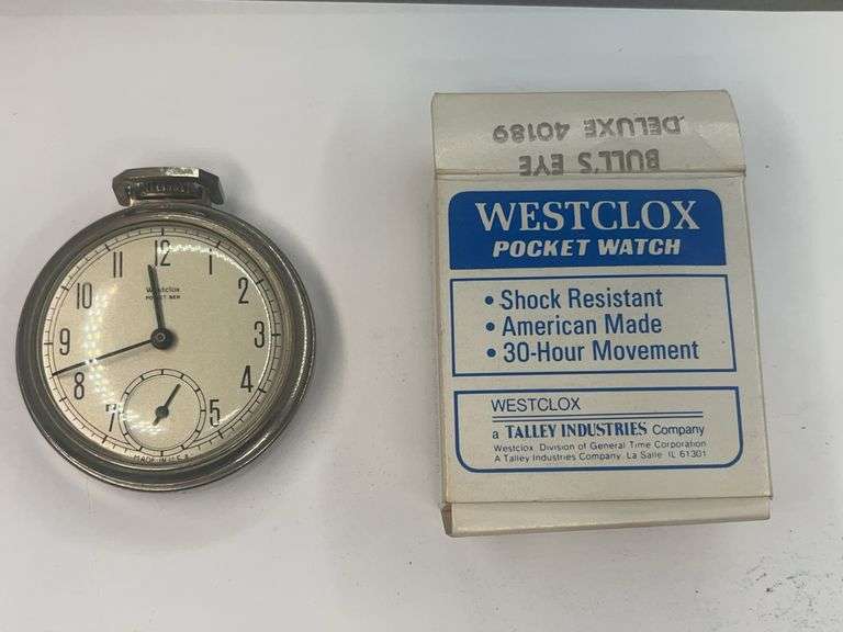 Westclox Bulls Eye Deluxe 40189 Pocket Watch