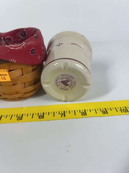 Longaberger Barbecue Buddy Basket with Salt and Pepper Crocks