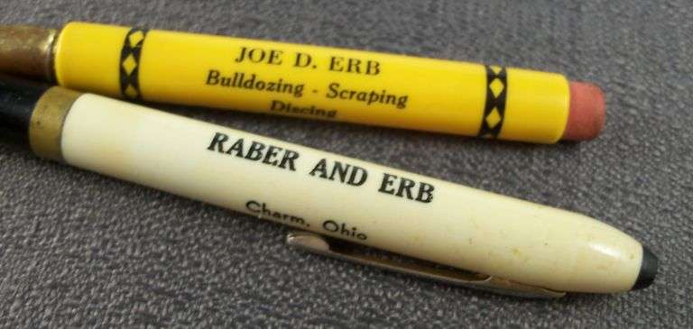 Joe Erb Bullet pencil, Raber & Erb Pencil, Charm Ohio