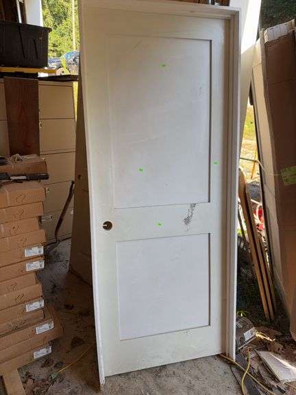 32” by 80” white Right Hand swing Door