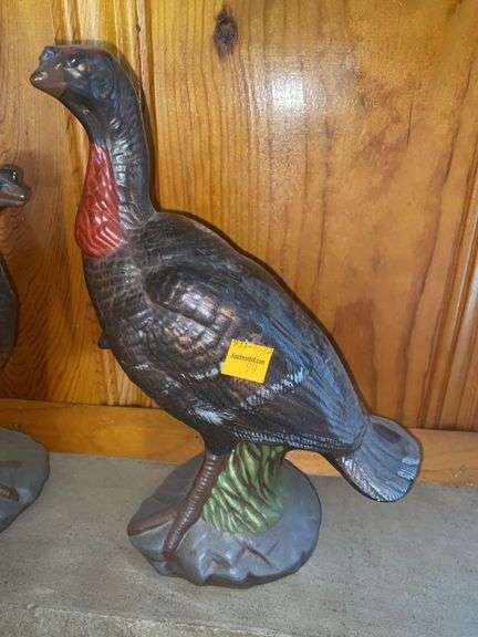(2) Ceramic Turkey Decor