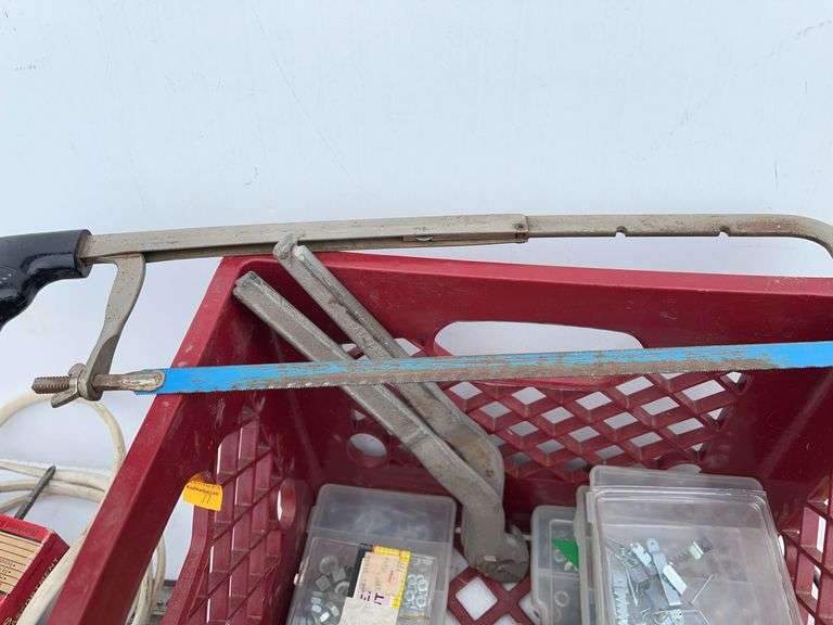 Crate with Variety of Tools