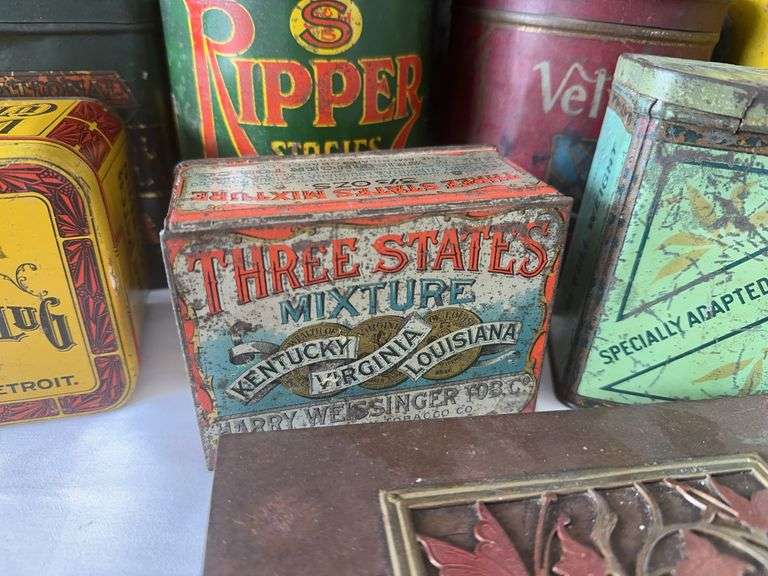 Old Cigar and Tobacco Tins