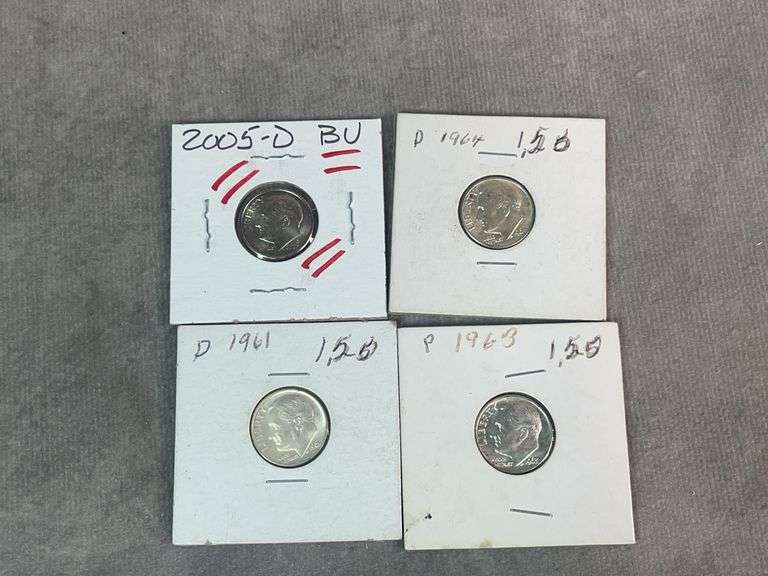 Four Roosevelt Dimes