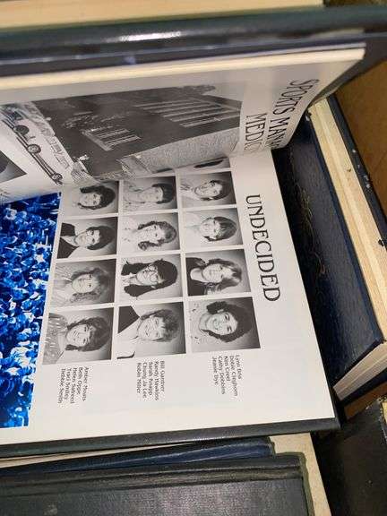 Large Box of Assorted Yearbooks and Books