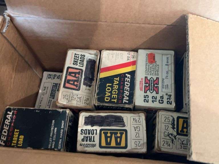 Empty 12 Gauge Shell Boxes and Casings