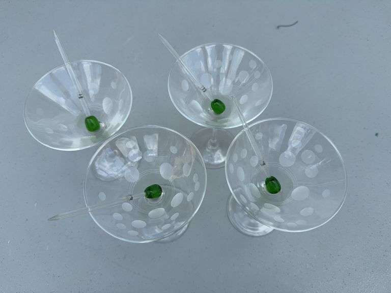 (4) Martini Glasses
