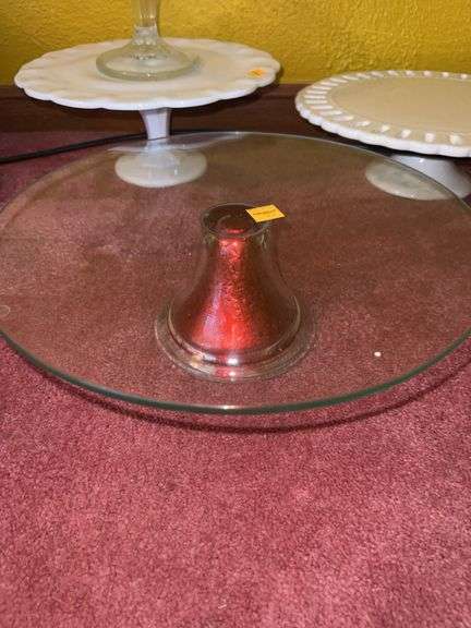 (4) Glass Cake Stands/Platters