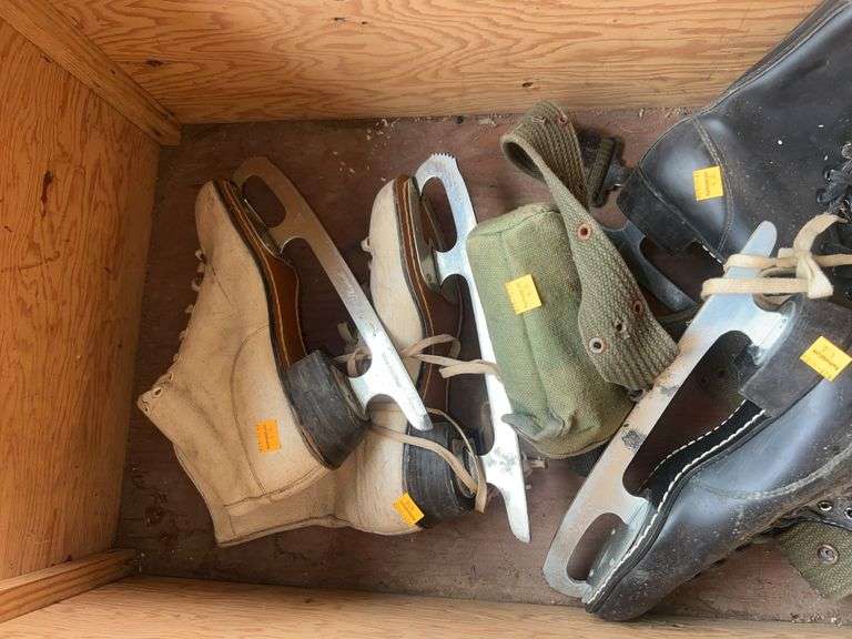 Assortment of Vintage Ice Skates
