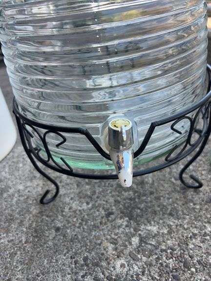 (2) Glass Drink Dispensers