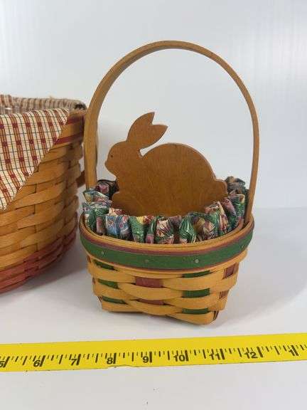 Longaberger Happy Easter Basket, 1999 Longaberger Collectors Club Homestead Basket, Longaberger Smal