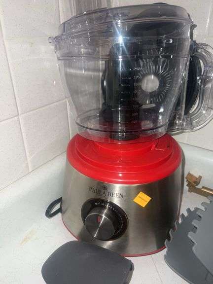 Assorted Kitchen Appliances and Butcher Block with Knives