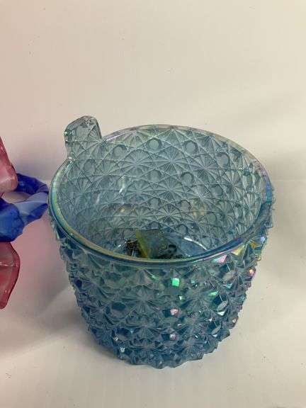 2 Fenton Baskets, 1 Fenton Candy Dish ( All 3 Pieces Damaged)