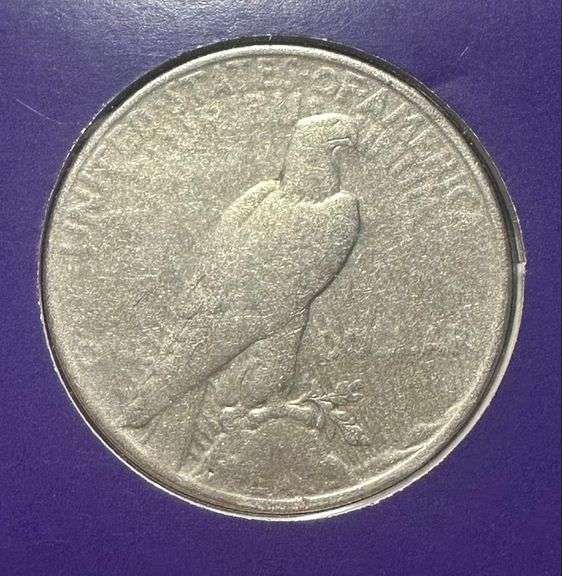 Lot of Two (2) Peace Silver Dollars with Commemorative Cards & Stamps
