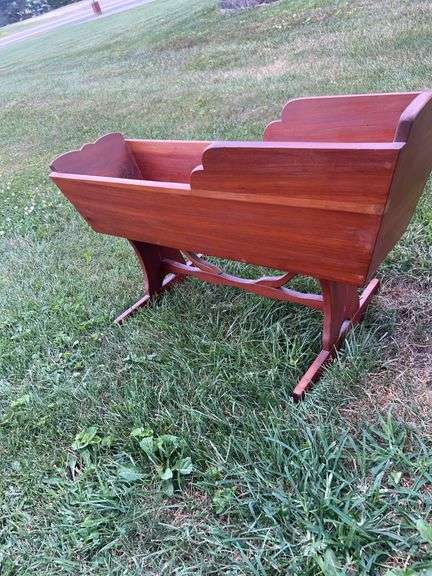 Wooden Rocking Baby Cradle