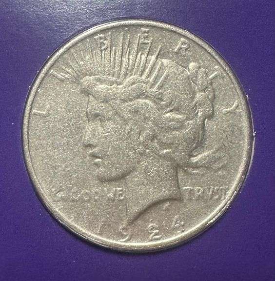 Lot of Two (2) Peace Silver Dollars with Commemorative Cards & Stamps