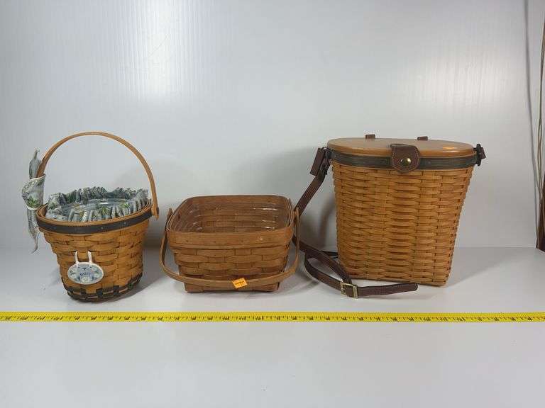 Longaberger Country Estates Saddlebrook Basket, Longaberger Square Basket, 1999 Longaberger May Seri
