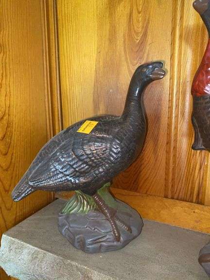 (2) Ceramic Turkey Decor