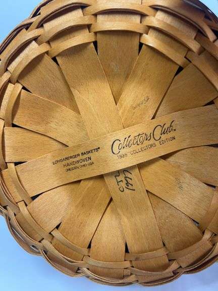 2 Round Longaberger Fruit Baskets, 1 Square Bee Basket