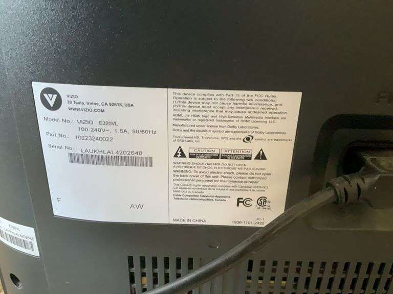 Vizio 32” Flatscreen Television