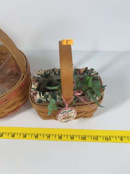 1995 Longaberger Hope Basket, 1998 Longaberger Mother’s Day Basket, Longaberger Latching Basket