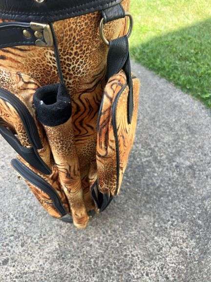Leopard Print Golf Bags with Clubs