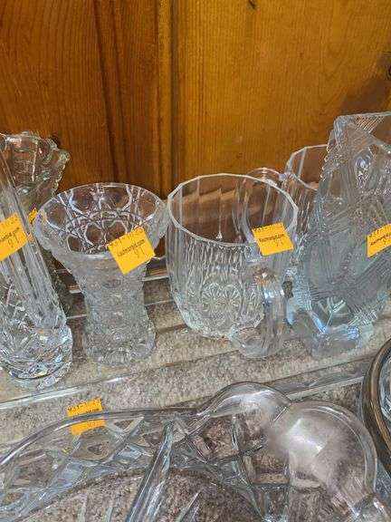 Assortment of Clear Glassware