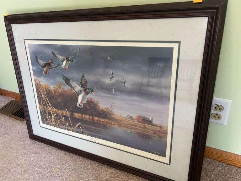“Northern Flight” by Robert Hautman Duck Framed Artwork