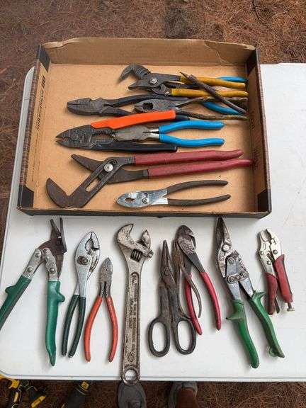 Flat of pliers, wrenches, snips, and other hand tools