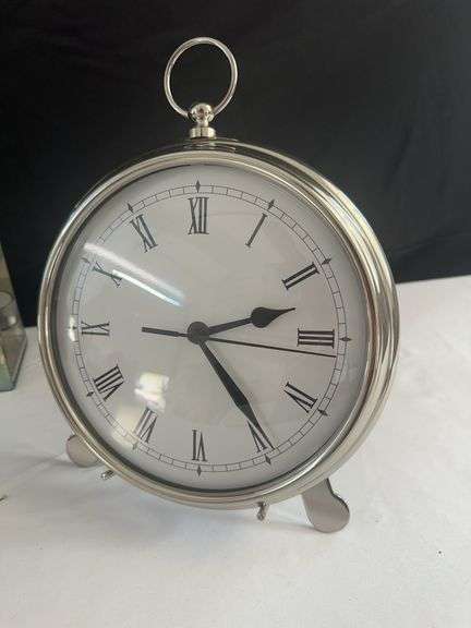 Pottery Barn Clock, Wax Warmer, Ronda Decor Plate, and other misc.