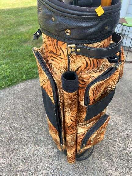 Leopard Print Golf Bags with Clubs