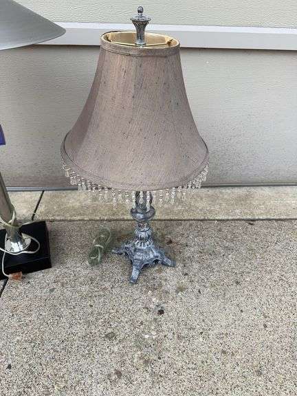 Modern Geometric Lamp and a misc. Lamp