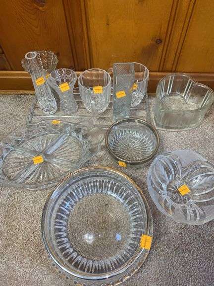 Assortment of Clear Glassware