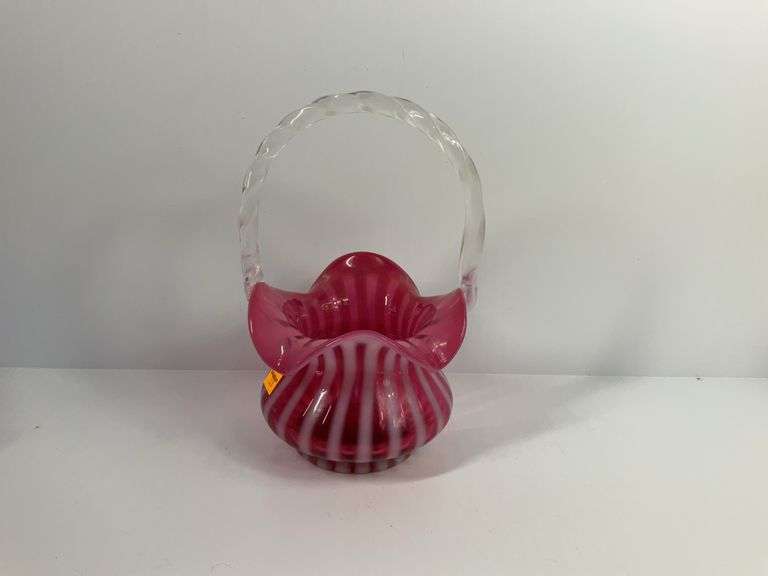 Fenton Candy Stripe Basket