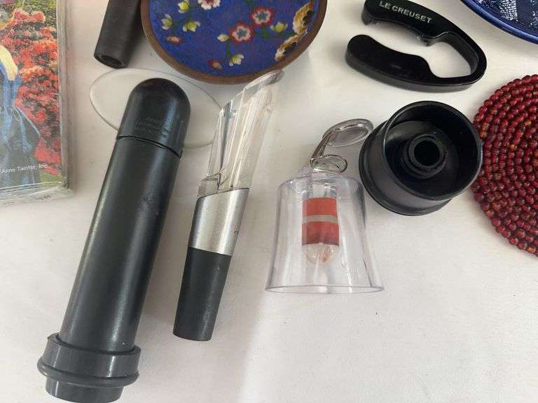 Pottery Barn Clock, Wax Warmer, Ronda Decor Plate, and other misc.