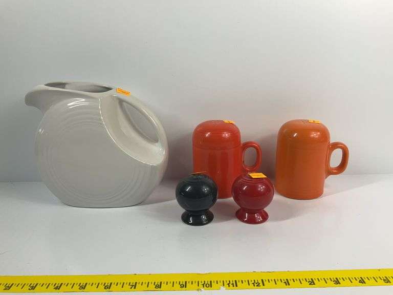 Fiesta Ware Salt and Pepper Shakers, Fiesta Ware Pitcher