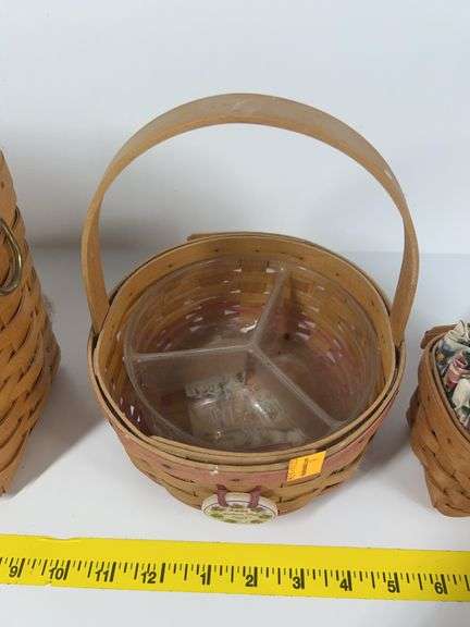 1995 Longaberger Hope Basket, 1998 Longaberger Mother’s Day Basket, Longaberger Latching Basket