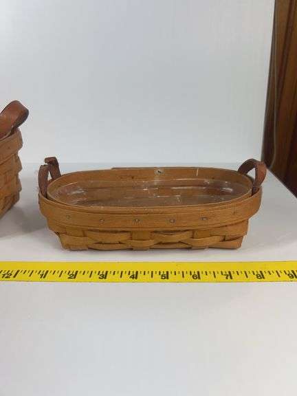 (4) Small Longaberger Baskets, Pumpkin Patch Tie-On