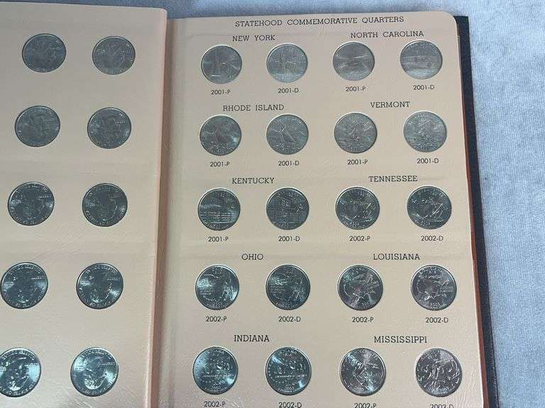 1999-2008 Statehood Commemorative Washington Quarters Complete Book