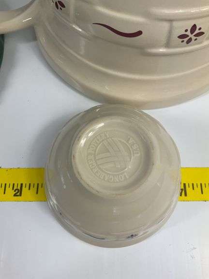 Longaberger Plates, Bowls and Pitcher, Soap Dispenser