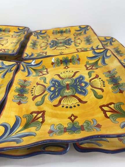 Maxcera Yellow Talavera 12” Plates