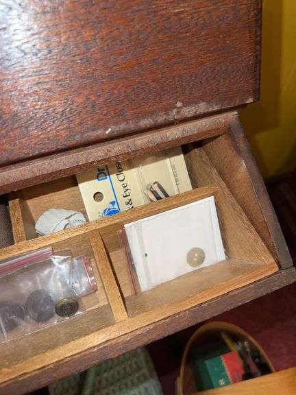 Sewing Stand with Contents, Sewing Box with Contents, Sewing Supplies